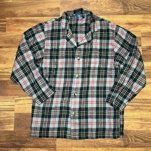 Pendleton Flannel Button Down PJ Pajama Shirt Mens Size Medium
